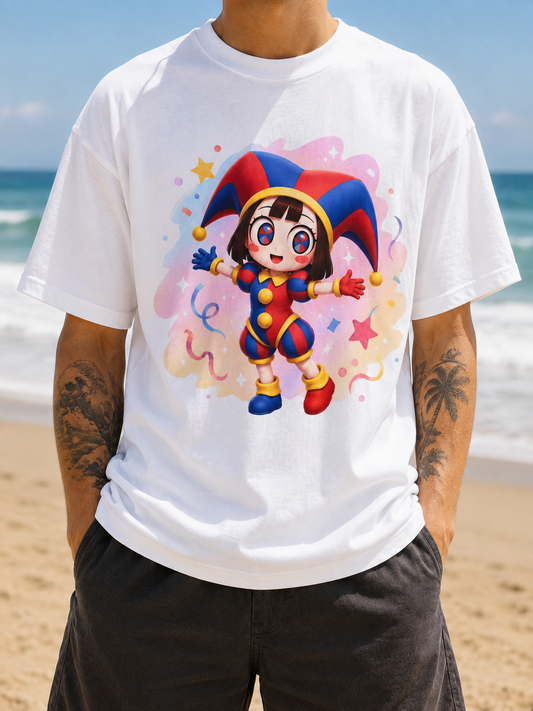 The Amazing Digital Circus Inspired Pomni 100% Cotton Graphic T-Shirt
