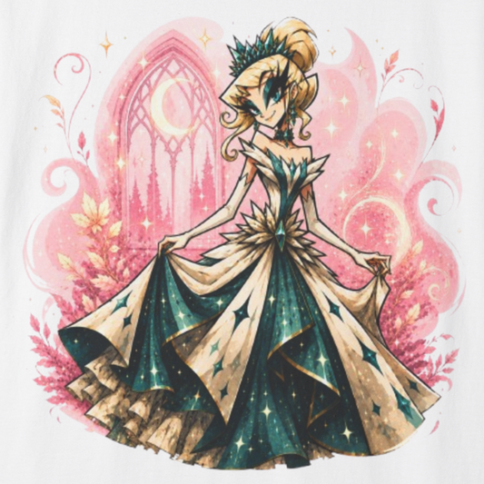 Cinderella Inspired Hellverse Cinderella in Ballgown 100% Cotton Graphic T-Shirt