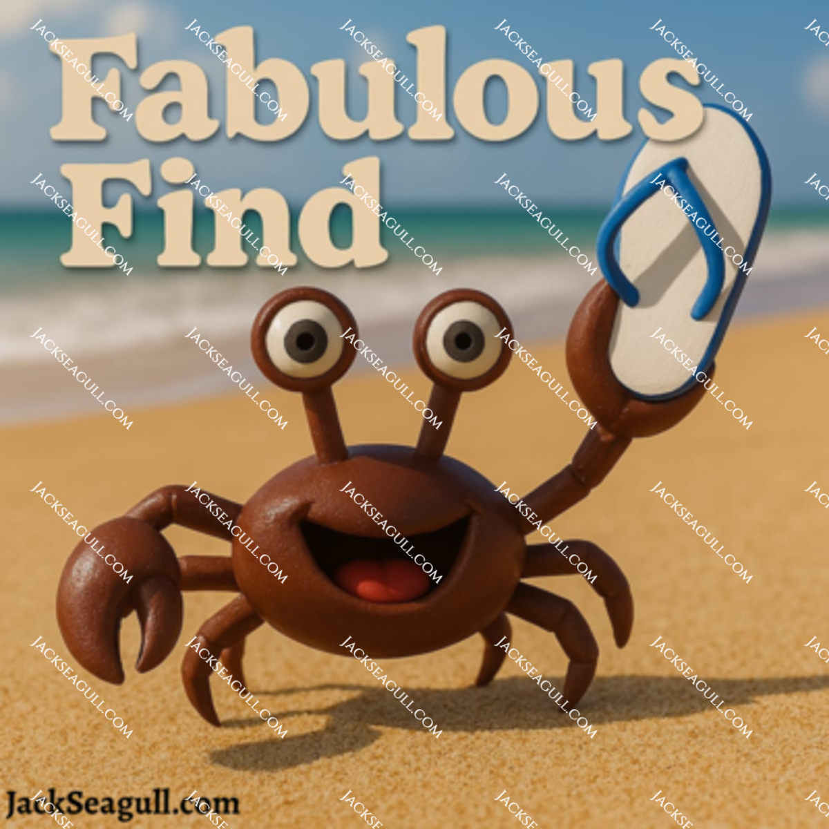 Fabio: The Fabulous Upcycler Crab - 3 inch Die-Cut Sticker Pack