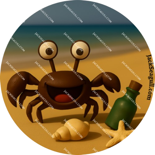 Fabio: The Fabulous Upcycler Crab - 3 inch Die-Cut Sticker Pack