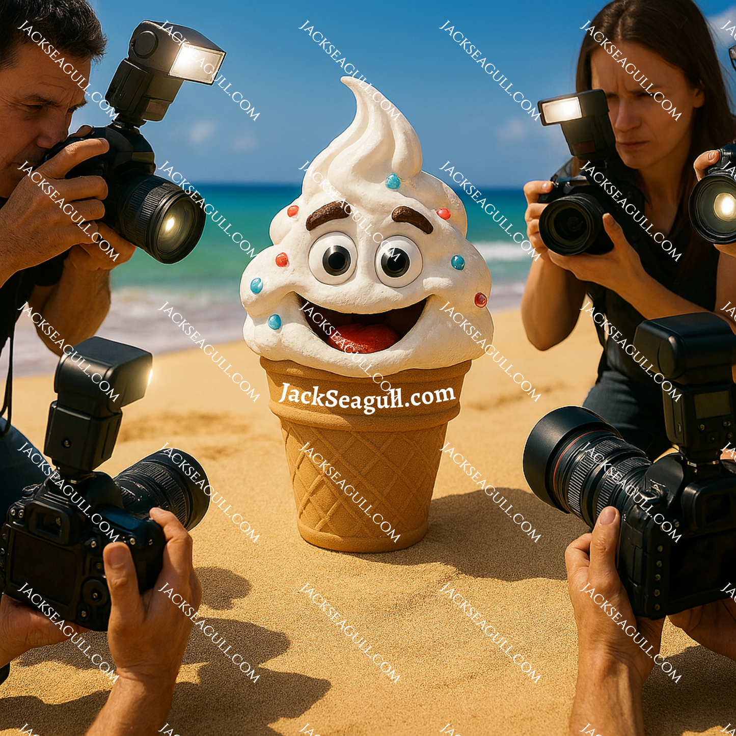 Whippy: The Ice-Cream: Supermodel of Swirls - 3 inch Die-Cut Sticker Pack