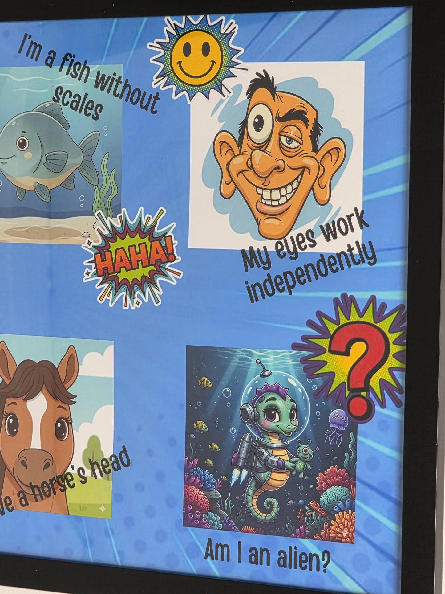 Riley's Humorous Comic Character Artwork Print