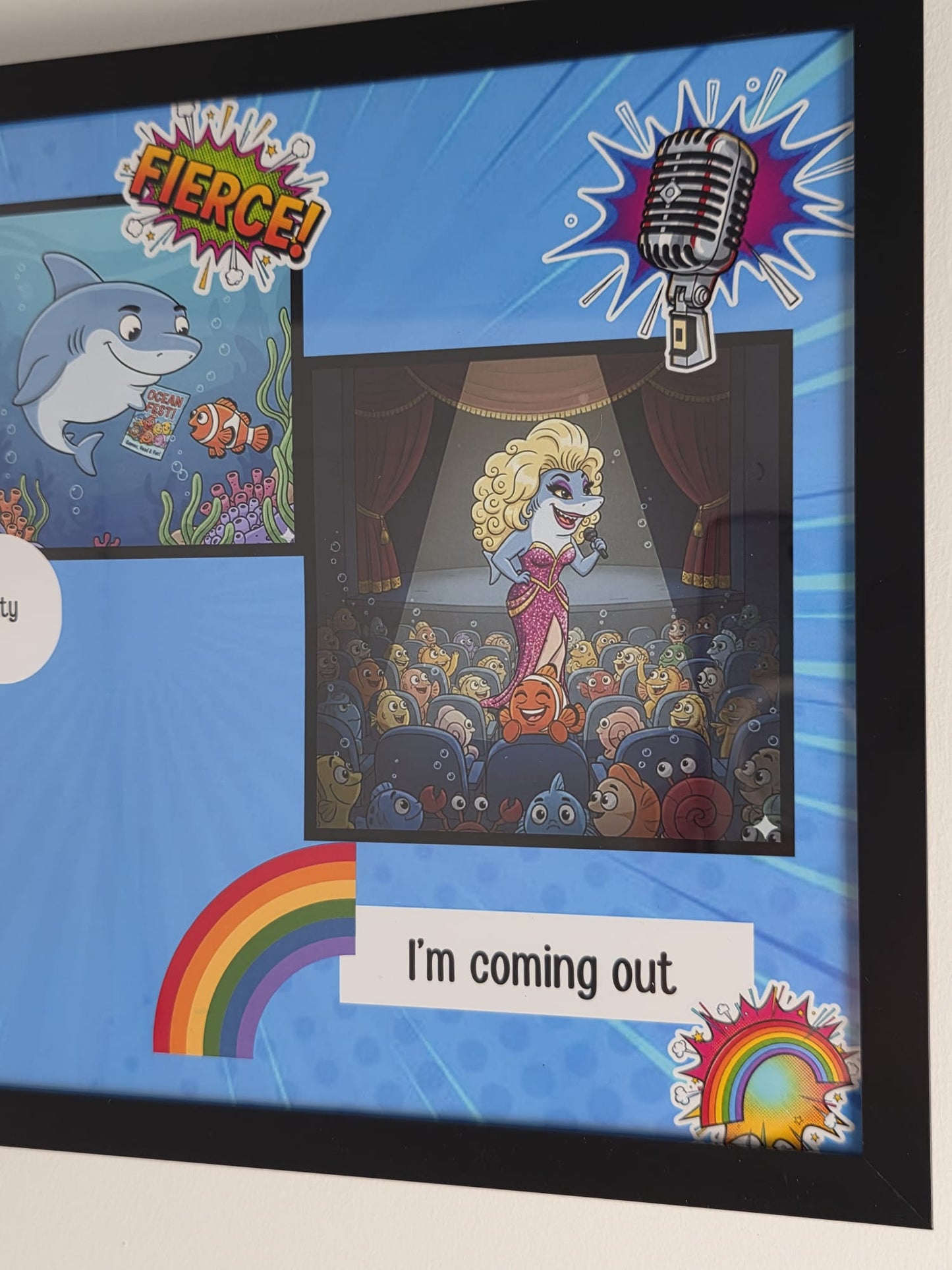 Bruce's Humorous Comic Character Artwork Print