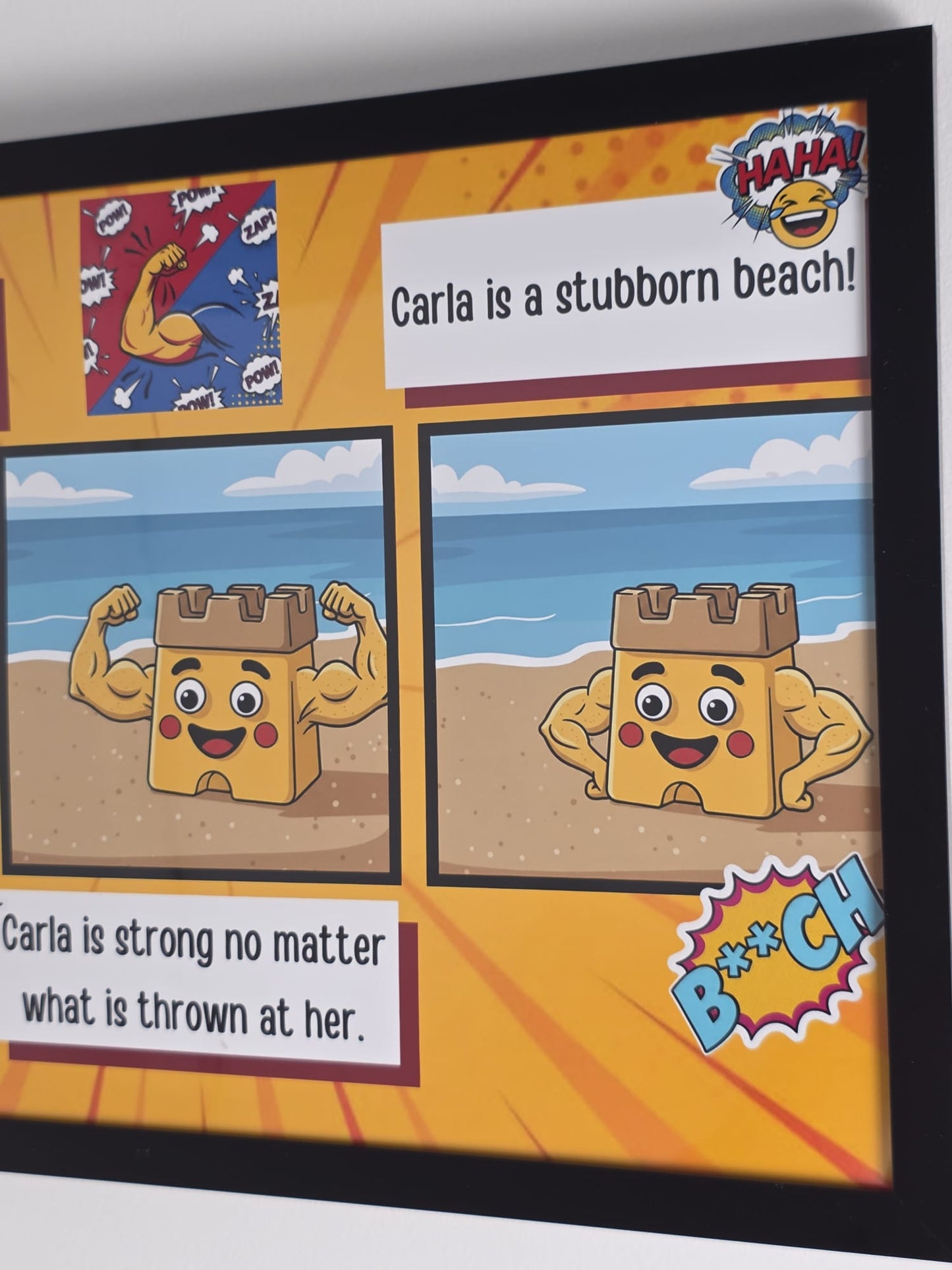 Carla's Humorous Comic Character Artwork Print