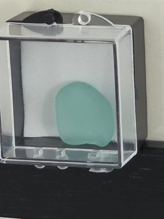 Sea Glass Photo Framed Art Picture with Actual Found Sea Glass in Display Box
