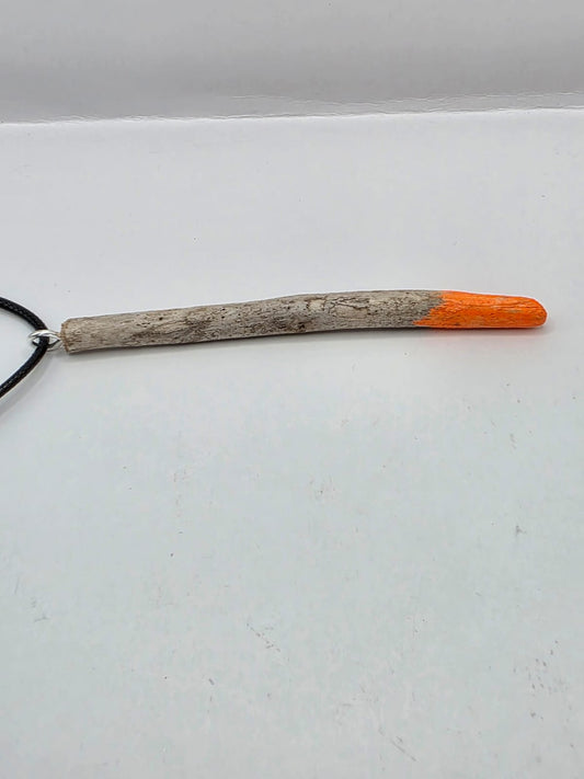 Driftwood pendant necklace featuring art painted style design
