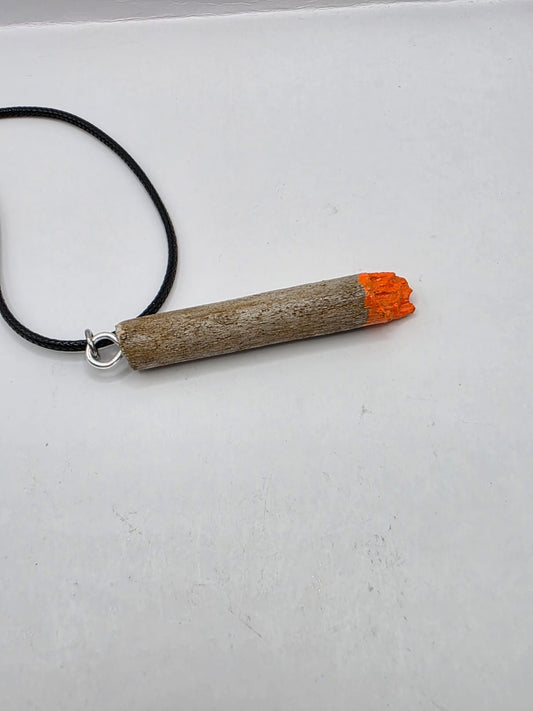 Driftwood pendant necklace featuring art painted style design