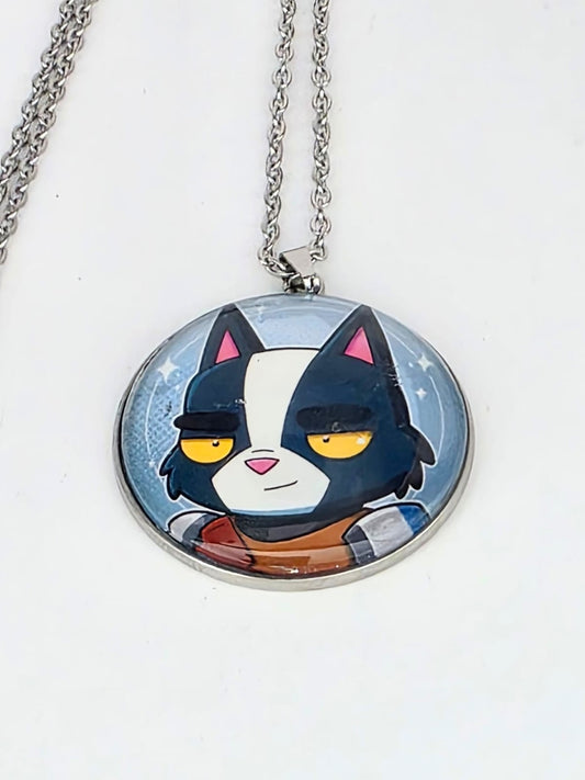 Final Space Inspired Avocato 30mm Pendant Stainless Steel 20 inch Necklace