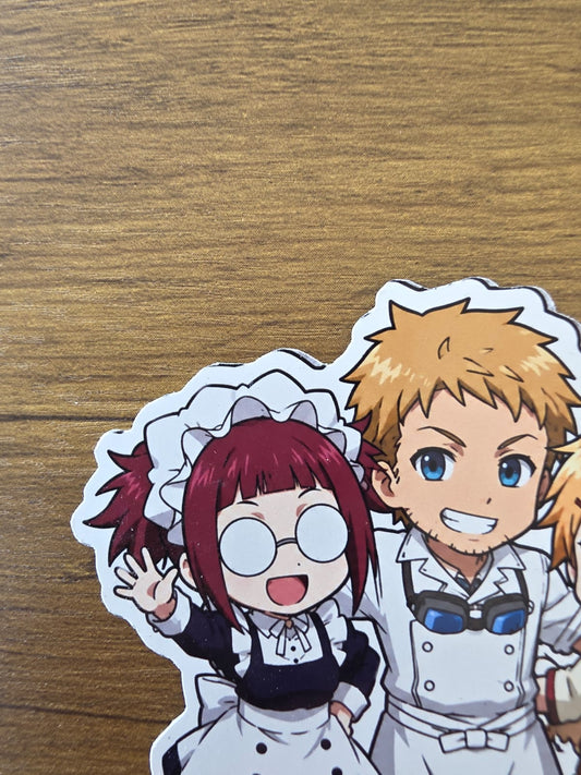 Black Butler (Kuroshitsuji) Inspired Mey-Rin Bardroy & Finny Glossy Sticker | 2 Sizes Available
