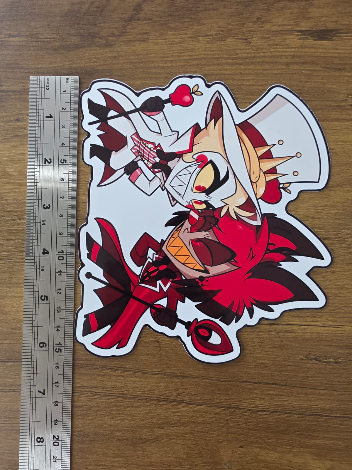 Hazbin Hotel Inspired Alastor & Lucifer Glossy Die Cut Sticker | 2 Sizes Available