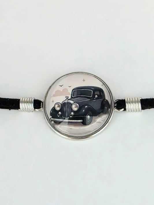 Good Omens Inspired Crowley's Bentley 20mm Faux Suede Adjustable Bracelet