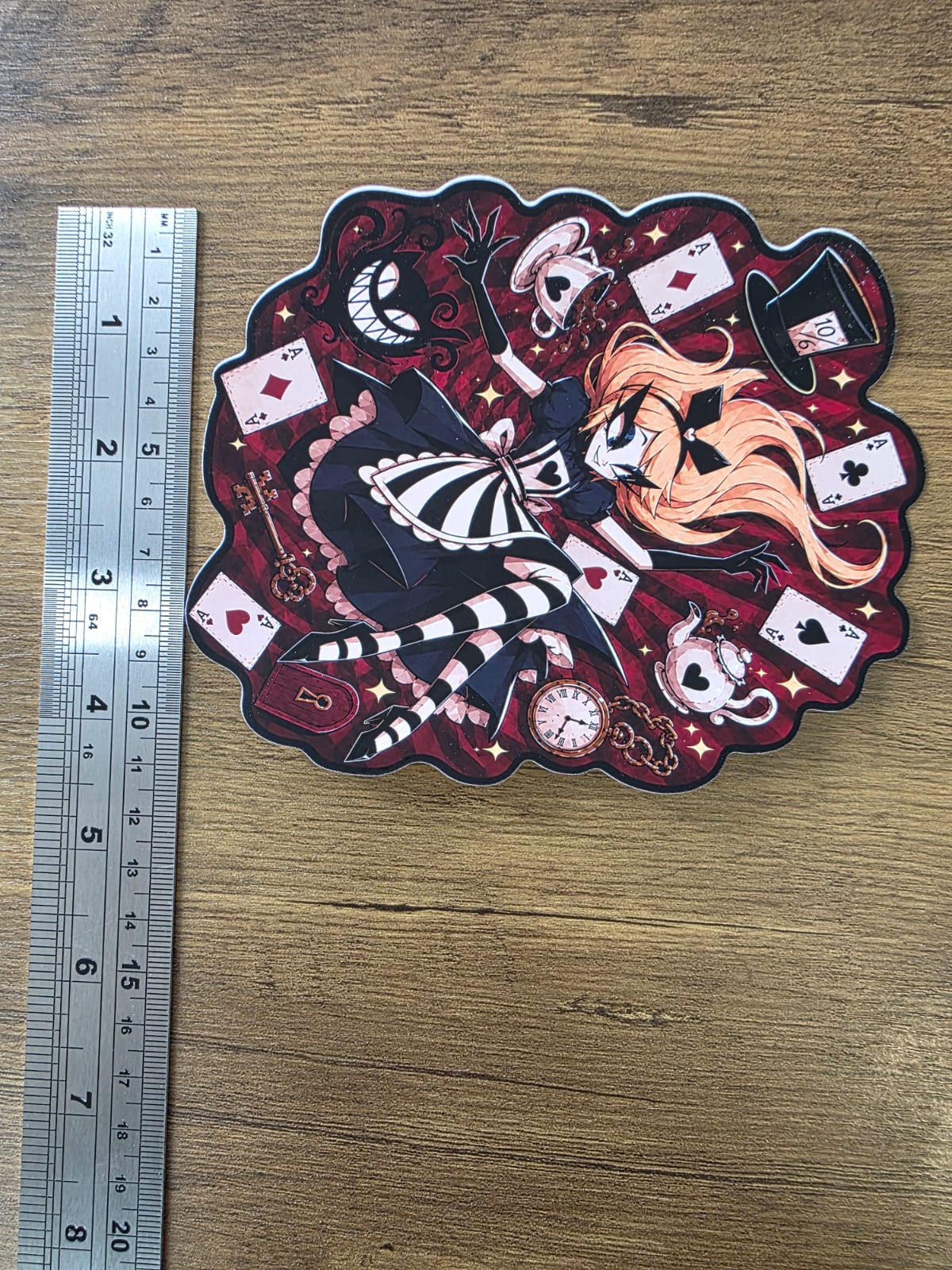 Alice in Wonderland Inspired Alice Falling Glossy Die Cut Sticker | 2 Sizes Available