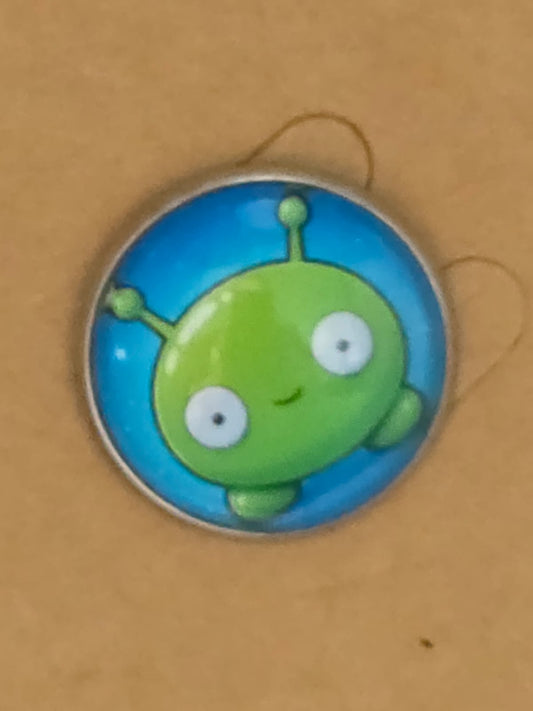 Final Space Inspired Mooncake 20mm Stainless Steel Glass Cabochon Pin