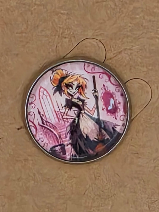 Cinderella Inspired Hellverse Cinderella in Rags 20mm Stainless Steel Glass Cabochon Pin