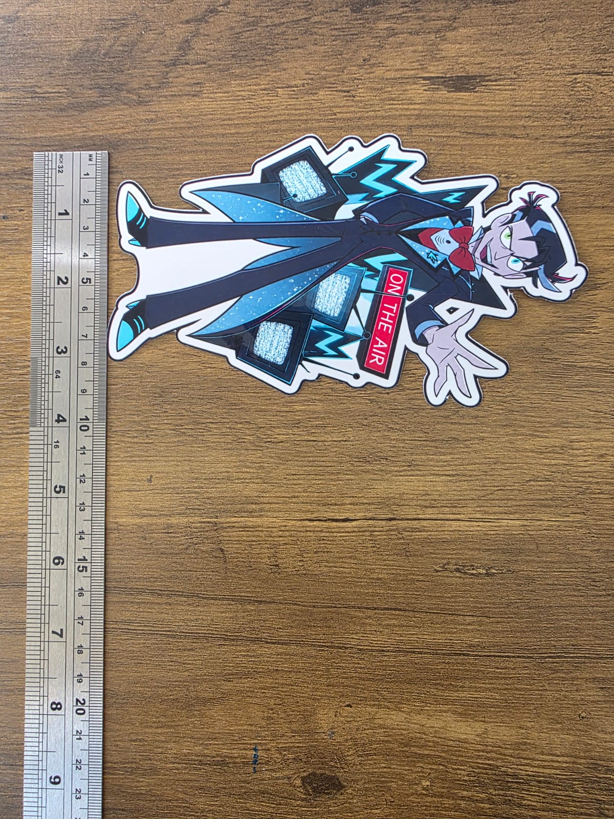 Hazbin Hotel Inspired Vincent Whittman Glossy Vinyl Die Cut Sticker | 2 Sizes Available