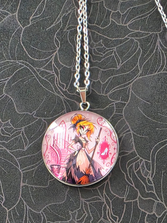 Cinderella Inspired Hellverse Cinderella in Rags 30mm Pendant Stainless Steel 20 Inch Necklace