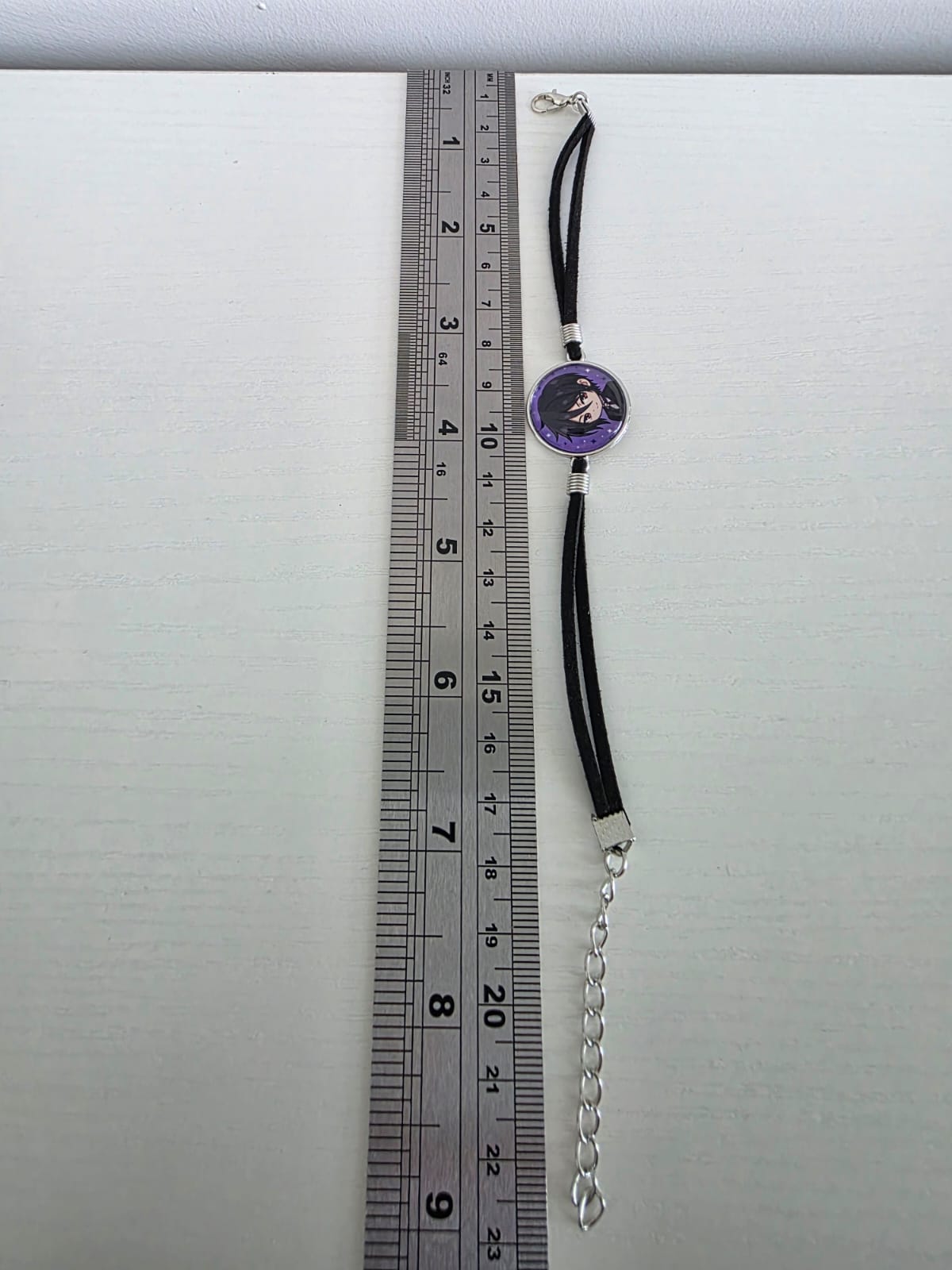 Black Butler (kuroshitsuji) Inspired Sebastian 20mm Faux Suede Adjustable Bracelet