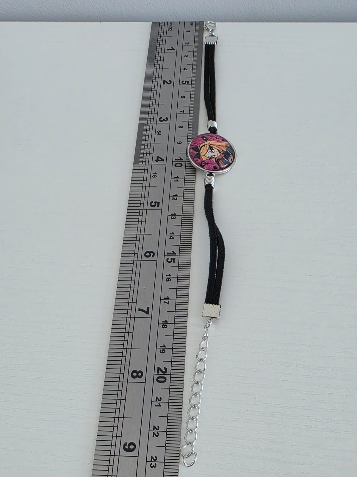 Alice in Wonderland Inspired Hellverse Alice 20mm Faux Suede Adjustable Bracelet