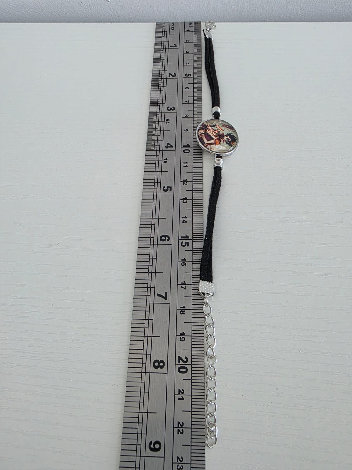 Cinderella Inspired Hellverse Prince 20mm Faux Suede Adjustable Bracelet