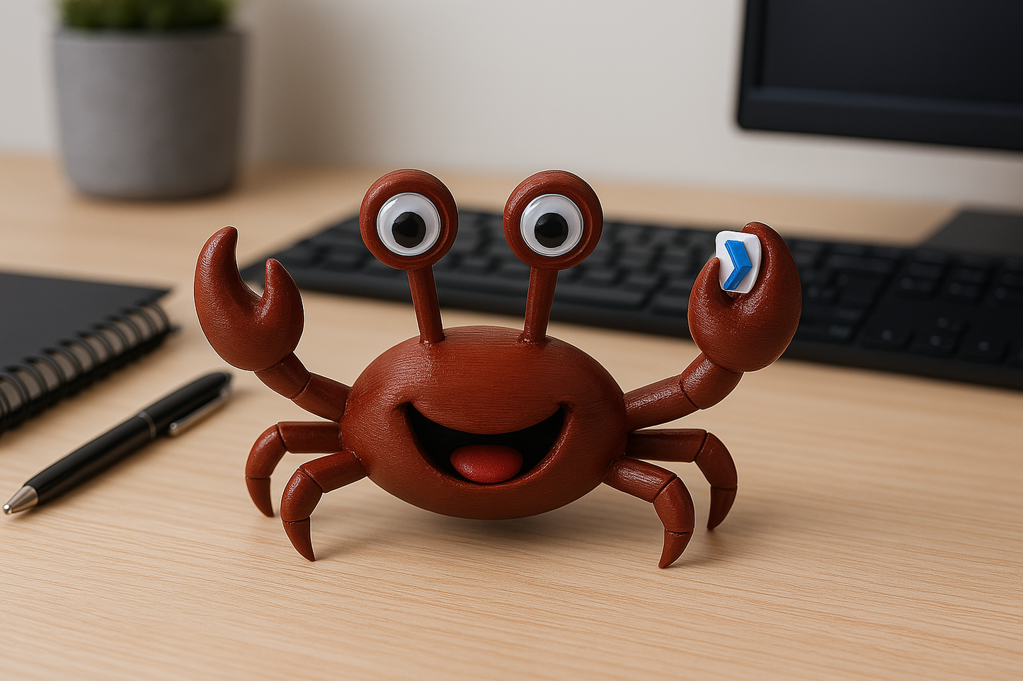 Fabio: The Fabulous Upcycler Crab - Fun Seaside Character Figure