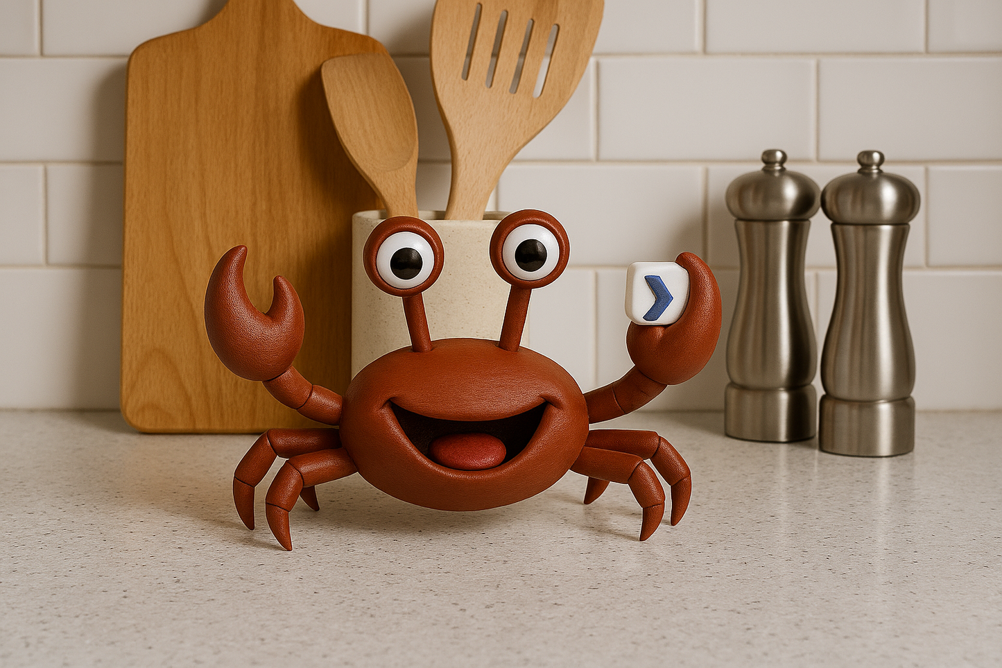 Fabio: The Fabulous Upcycler Crab - Fun Seaside Character Figure