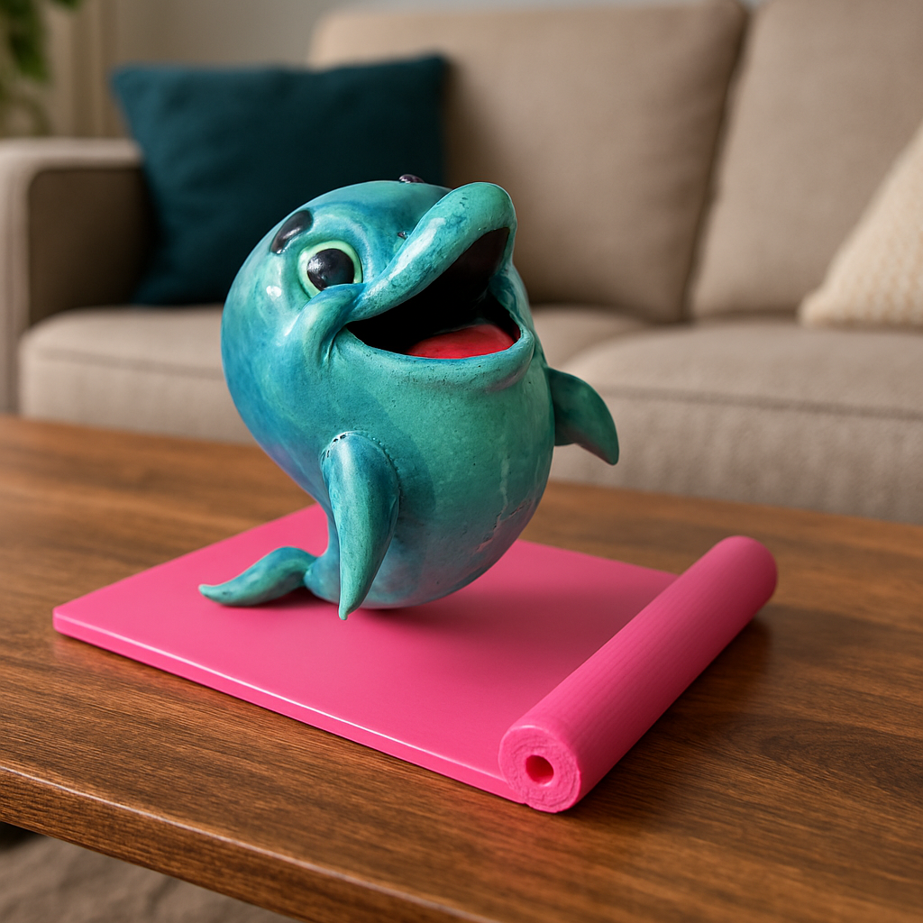 Pebble: The Zen Dolphin - Fun Seaside Character Figure