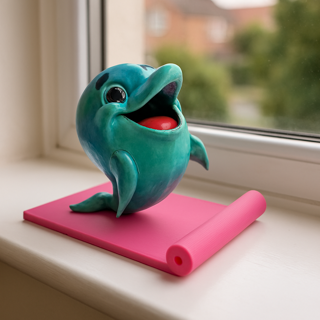 Pebble: The Zen Dolphin - Fun Seaside Character Figure