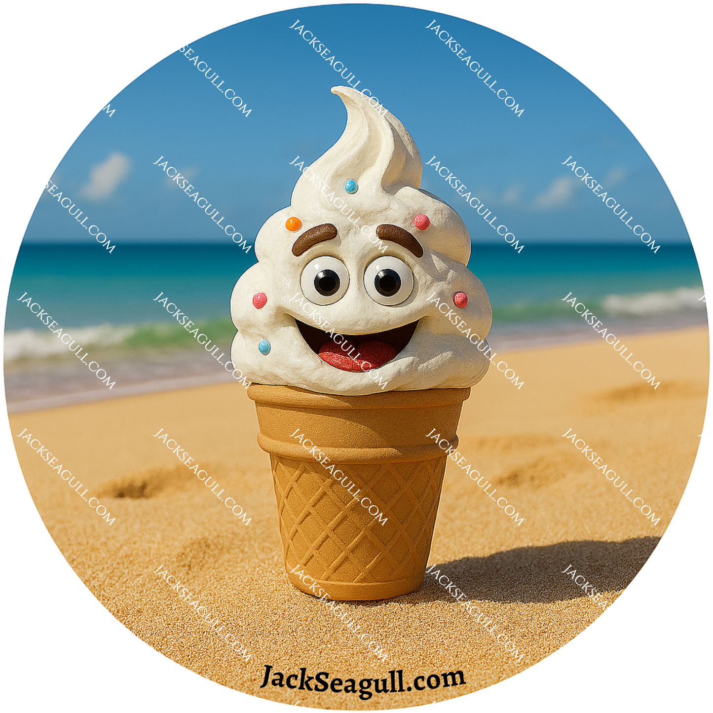Whippy: The Ice-Cream: Supermodel of Swirls - 3 inch Die-Cut Sticker Pack
