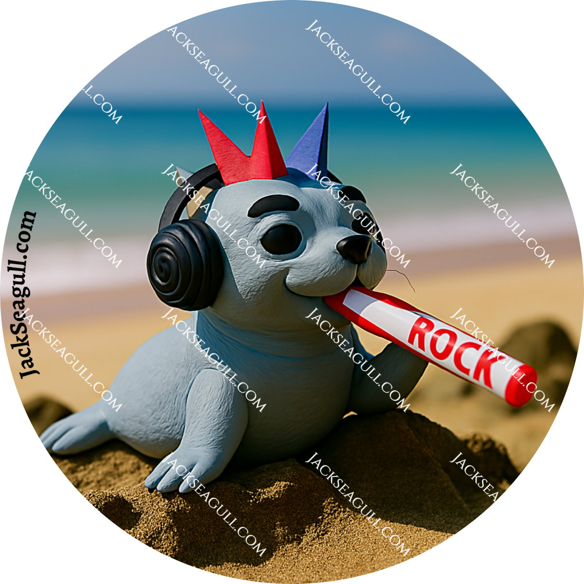 Spike: The Punk Rock Seal - 3 inch Die-Cut Sticker Pack