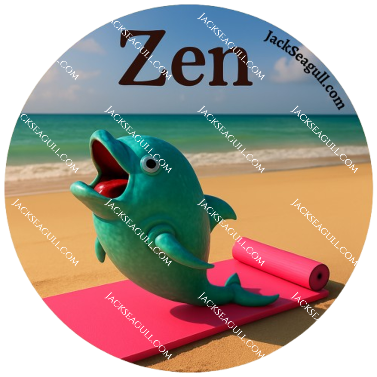Pebble: The Zen Dolphin - 3 inch Die-Cut Sticker Pack
