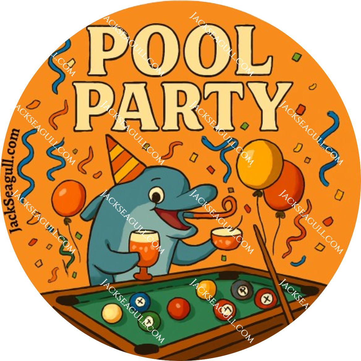 Pebble: The Zen Dolphin - 3 inch Die-Cut Sticker Pack
