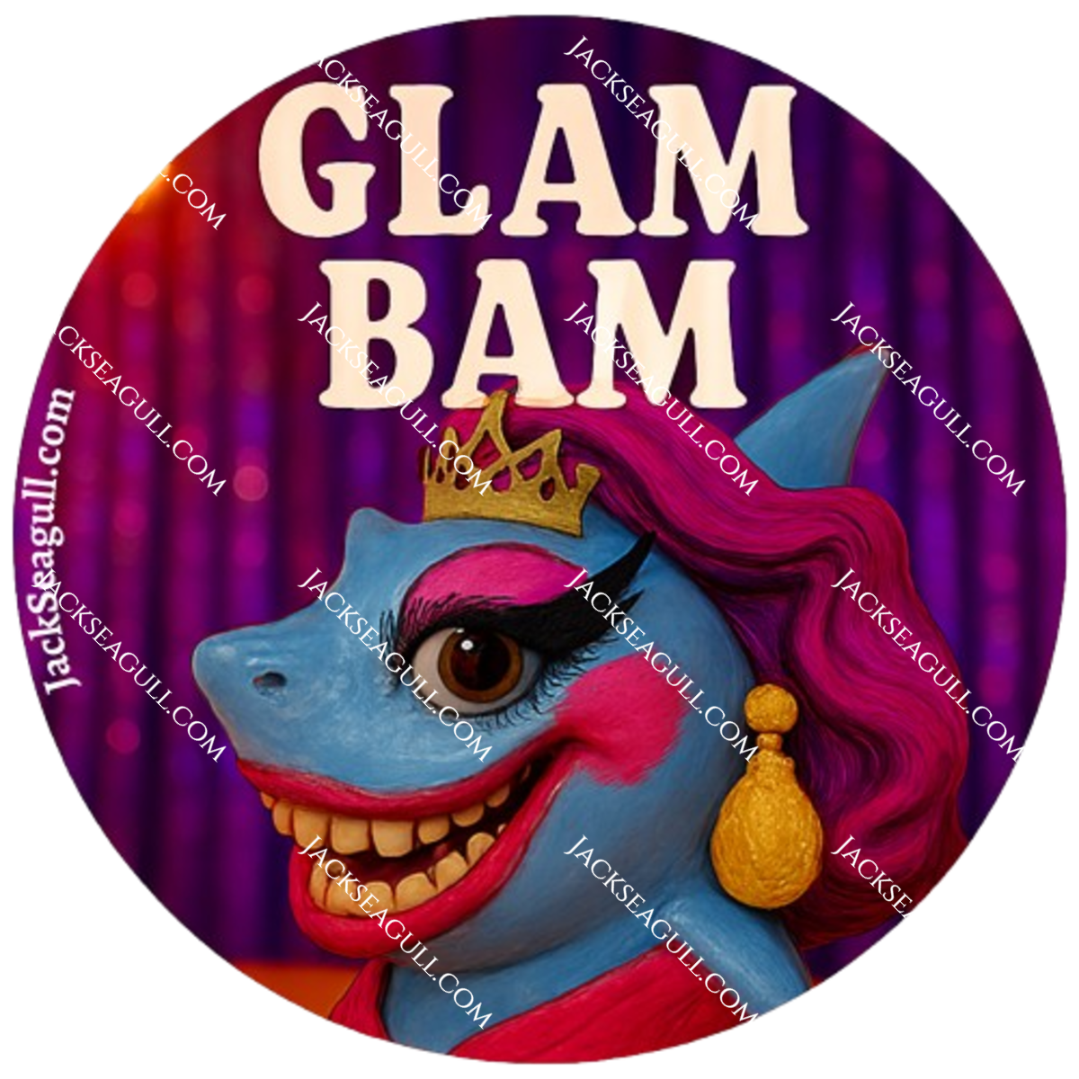 Bruce: The Drag Queen Shark - 3 inch Die-Cut Sticker Pack