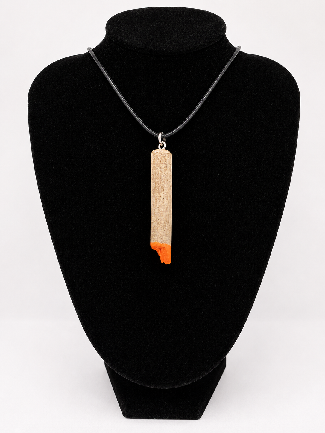 Driftwood pendant necklace featuring art painted style design