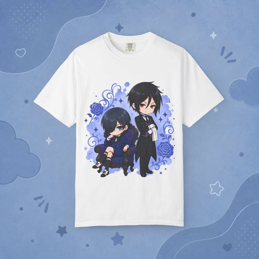 Black Butler (Kuroshitsuji) Inspired Ciel & Sebastian 100% Cotton Graphic T-Shirt