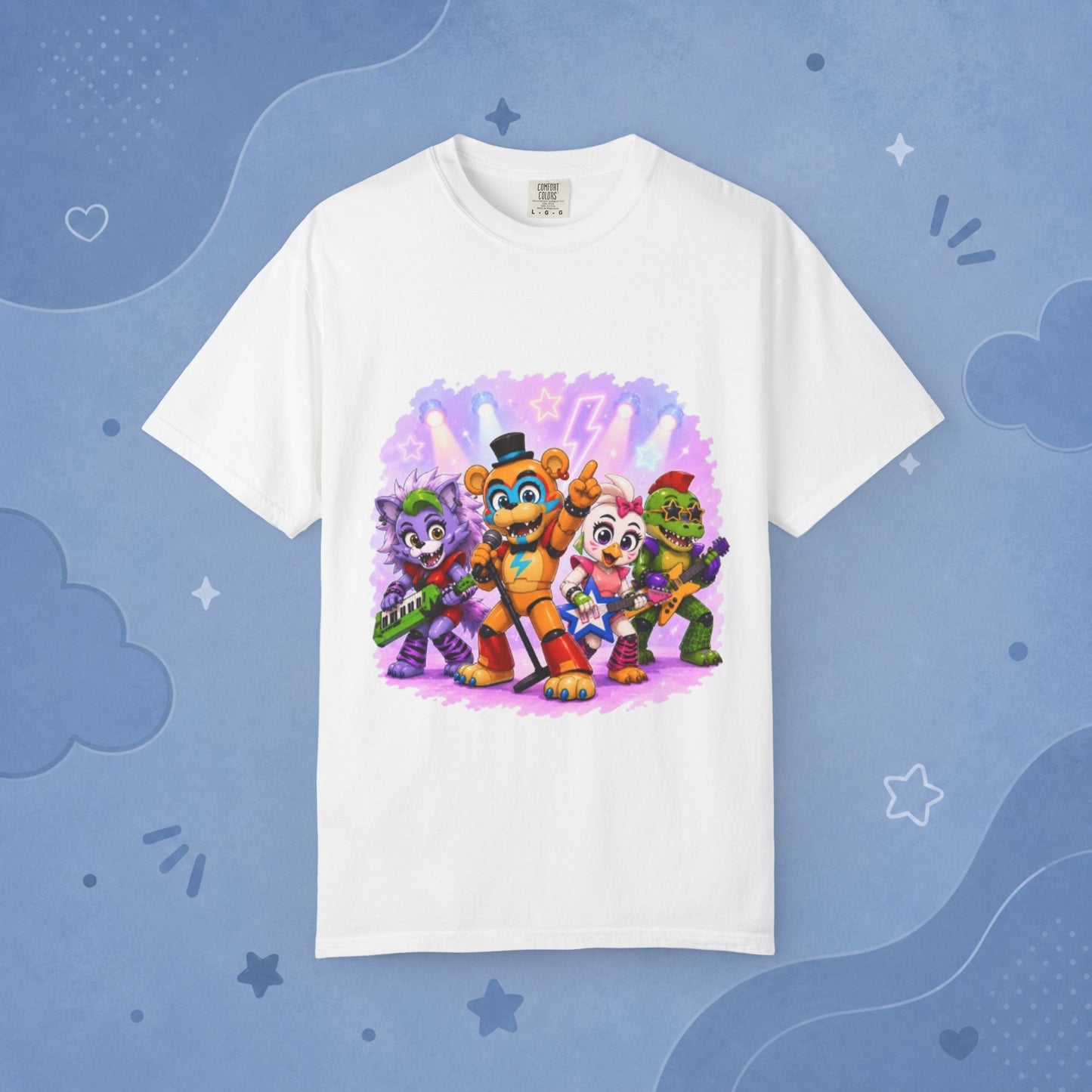 Five Night's At Freddy's: Security Breach Inspired Glamrock Band 100% Cotton Graphic T-Shirt
