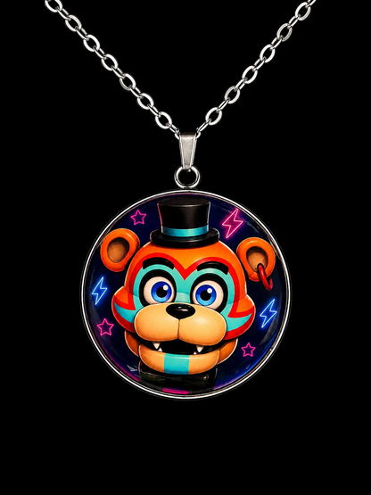 Five Nights at Freddy's: Security Breach Inspired Glamrock Freddy Pendant Necklace