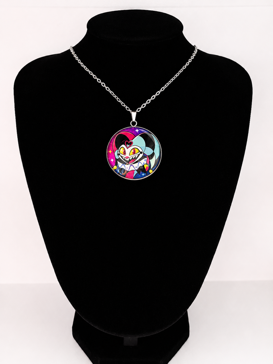 Helluva Boss Inspired Fizzarolli 30 mm Pendant Stainless Steel 20 inch Necklace
