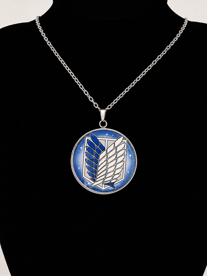 Attack on Titan Inspired Wings of Freedom 30 mm Pendant Stainless Steel Necklace