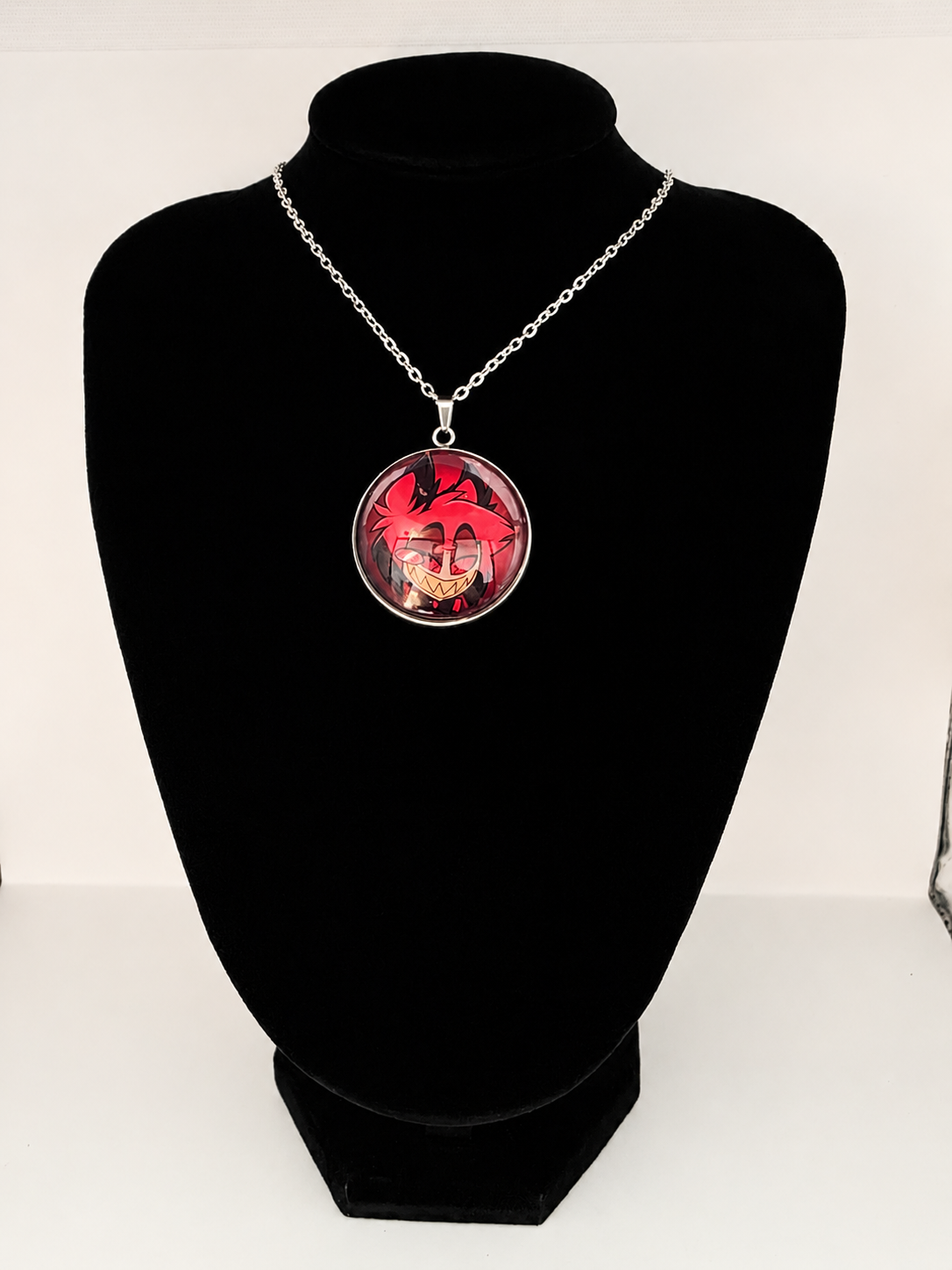 Hazbin Hotel Inspired Alastor 30 mm Pendant Stainless Steel 20 inch Necklace