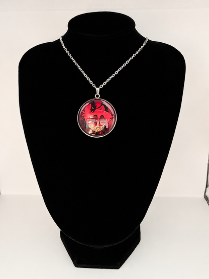 Hazbin Hotel Inspired Alastor 30 mm Pendant Stainless Steel 20 inch Necklace
