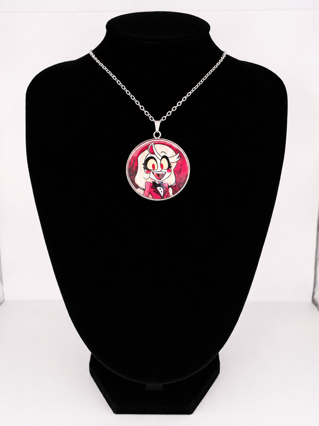 Hazbin Hotel Inspired Charlie Morningstar 30 mm Pendant Stainless Steel Necklace