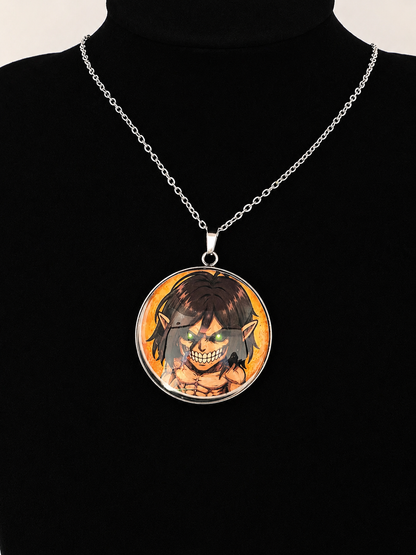 Attack on Titan Inspired Attack Titan 30 mm Pendant Stainless Steel Necklace