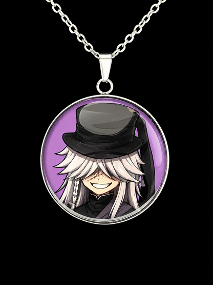 Black Butler (Kuroshitsuji) Inspired Undertaker Pendant Stainless Steel Necklace