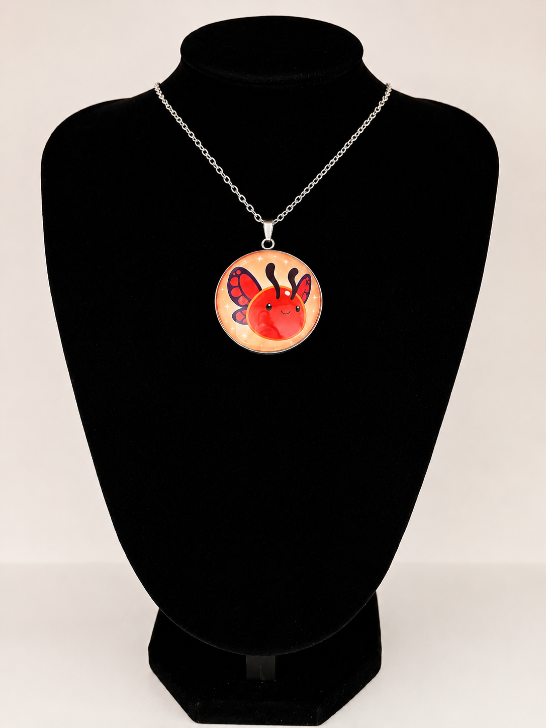 Slime Rancher 2 Inspired Flutter Slime 30 mm Pendant Stainless Steel Necklace