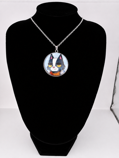 Final Space Inspired Avocato 30mm Pendant Stainless Steel 20 inch Necklace