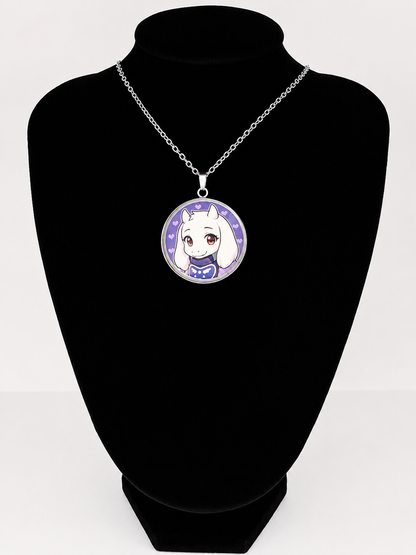 Undertale Inspired Toriel 30mm Pendant Stainless Steel 20 inch Necklace