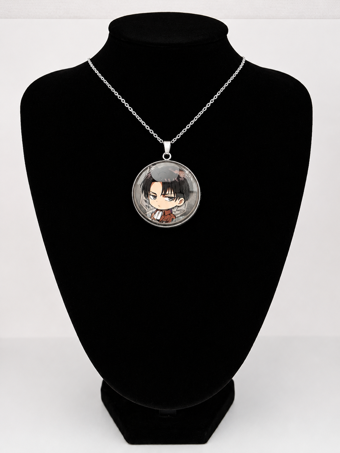 Attack on Titan Inspired Levi 30 mm Pendant Stainless Steel 20 inch Necklace