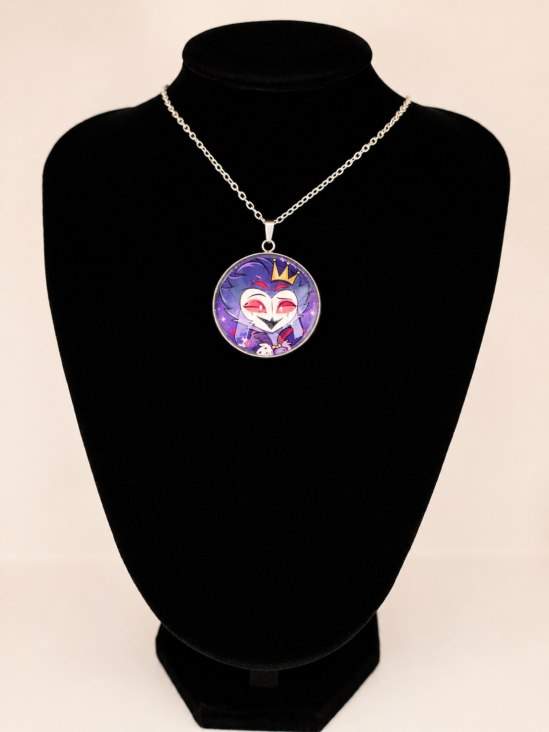 Helluva Boss Inspired Stolas 30 mm Pendant Stainless Steel 20 inch Necklace
