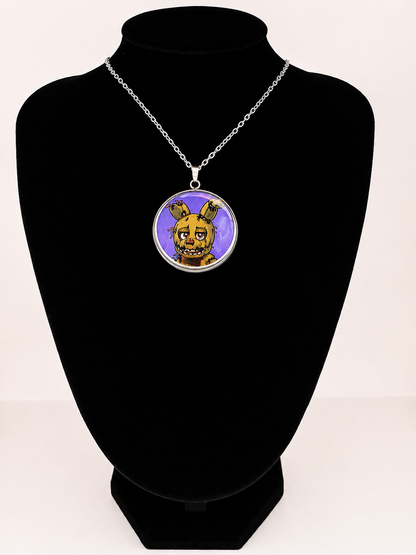 Five Nights at Freddy's Inspired Springtrap Pendant Stainless Steel Necklace