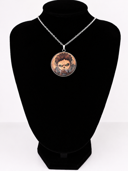 Attack on Titan Inspired Beast Titan 30 mm Pendant Stainless Steel Necklace
